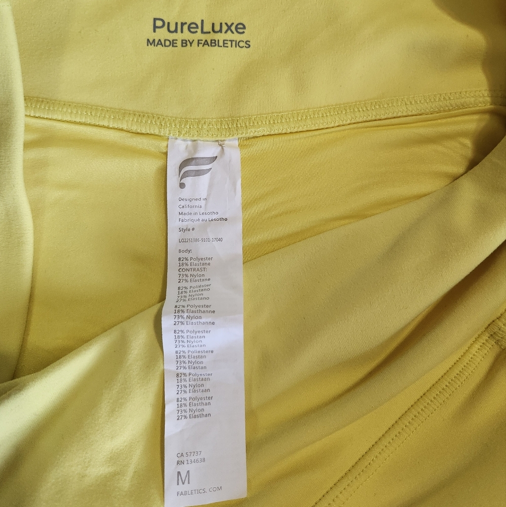 Fabletics Legging Yellow Size Medium - image 3